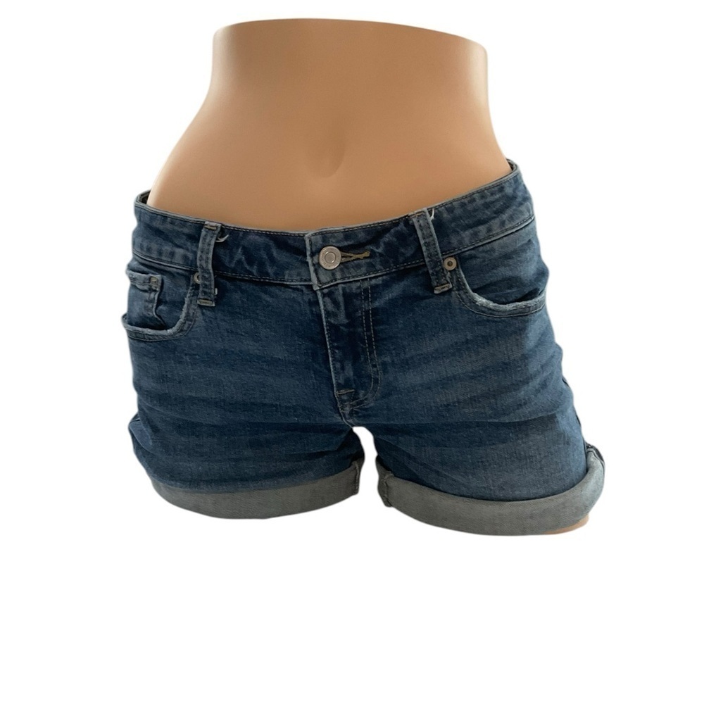 Lucky Brand Roll Up Blue Jean Shorts Cuffed Hem